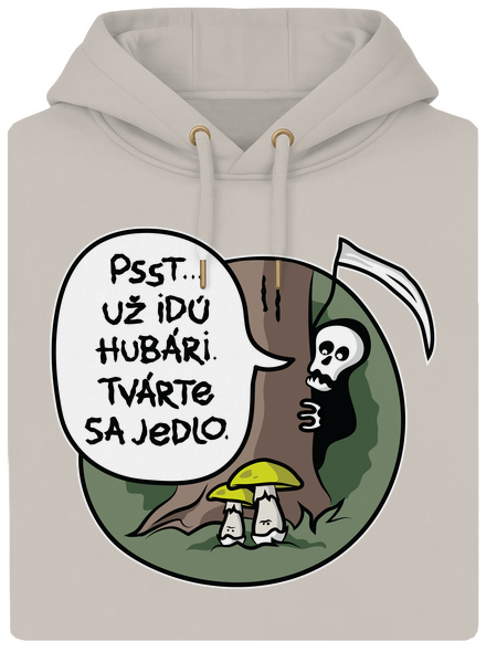 Muchotrávky zelené unisex mikina premium Pastel Macchiato