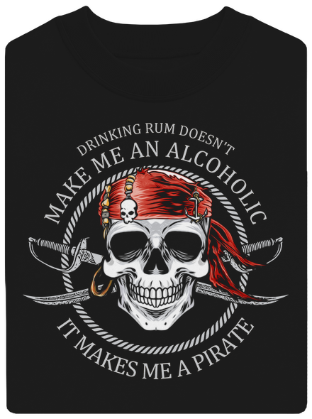 Pirát unisex mikina bez kapucne Black