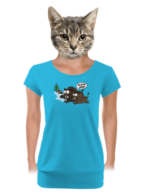 Ja už ho vidím dámske tričko s lemom Blue Atol