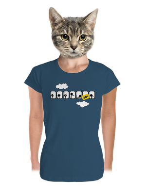 Lietadlo dámske tričko prémium Petrol Blue