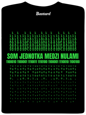 Jednotka medzi nulami pánske dlhý rukáv Black