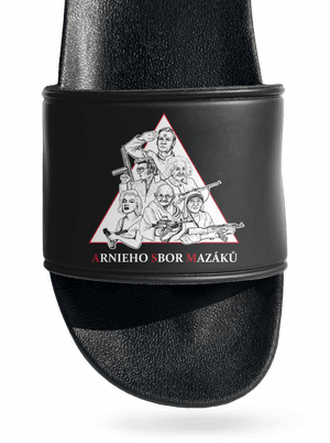 Arnieho sbor mazáků šľapky Black