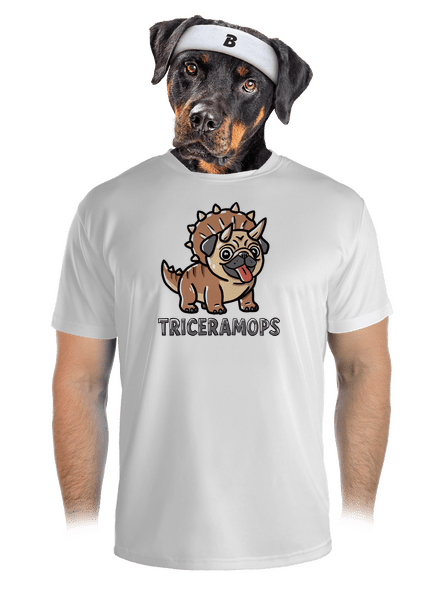 Triceramops pánske športové tričko White