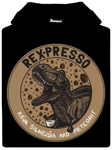 Rex-presso pánska mikina klokanka Black