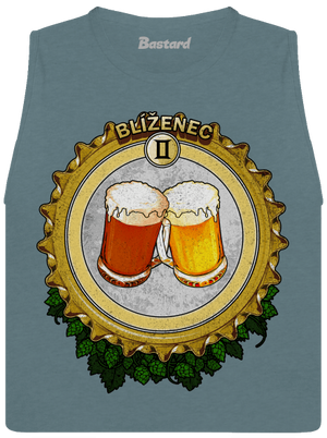 Pivný horoskop: Blíženec dámske tielko voľné Heather Deep Teal