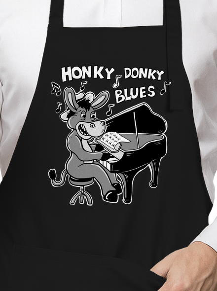 Honky donky blues zástera Black