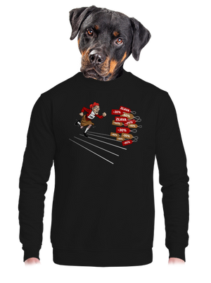 Zľavy! unisex mikina bez kapucne Black