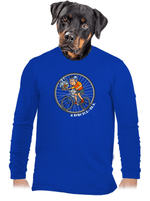 Cyklistický horoskop: Ryby pánske dlhý rukáv Royal Blue