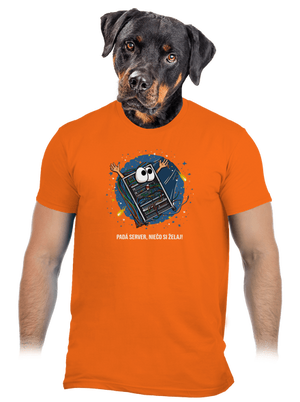 Padá server pánske tričko Orange