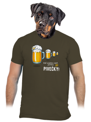 Pivečka pánske tričko Urban Khaki