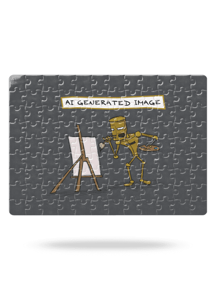 AI generated image puzzle White