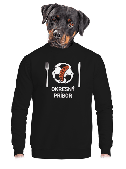 Okresný príbor unisex mikina bez kapucne Black