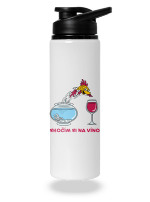 Skočím si na víno flaša na vodu White
