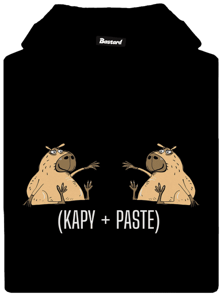 Kapy paste pánska mikina klokanka Black
