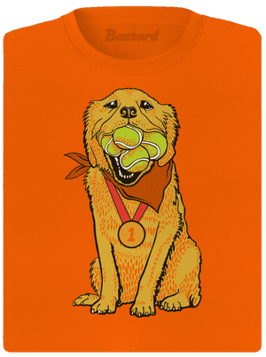 Zlatý retriever dámske športové tričko Neon Orange