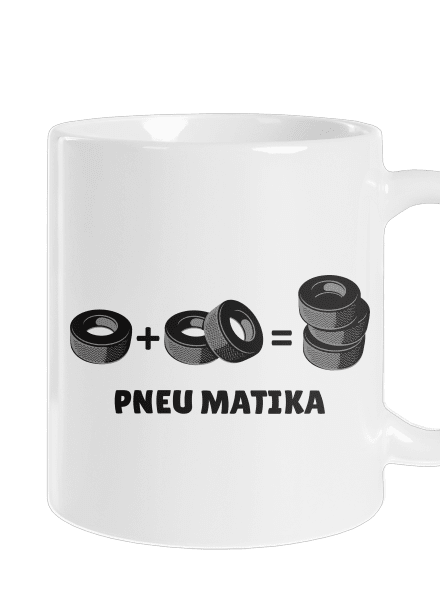 Pneu Matika klasický hrnček White