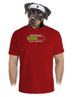 Premýšľam pánske športové tričko Red Mal