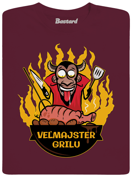 Veľmajster grilu detské tričko Burgundy