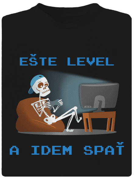 Ešte level detské športové tričko Black