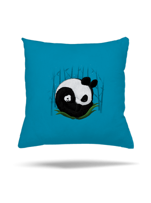 Dve spiace pandy vankúš Blue Turquoise