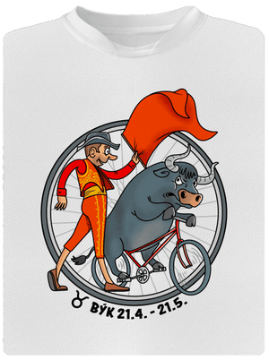 Cyklistický horoskop: Býk detské športové tričko White