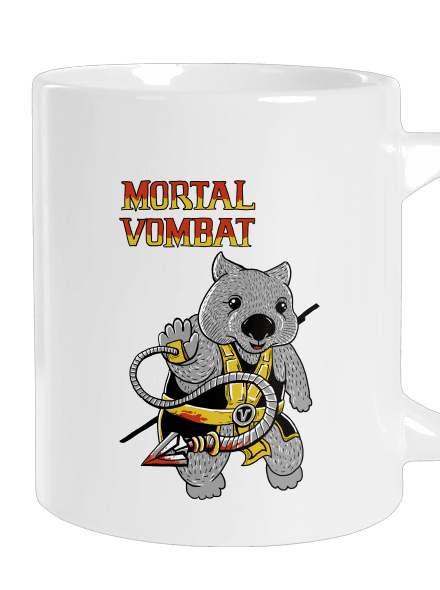 Mortal Vombat veľký hrnček White