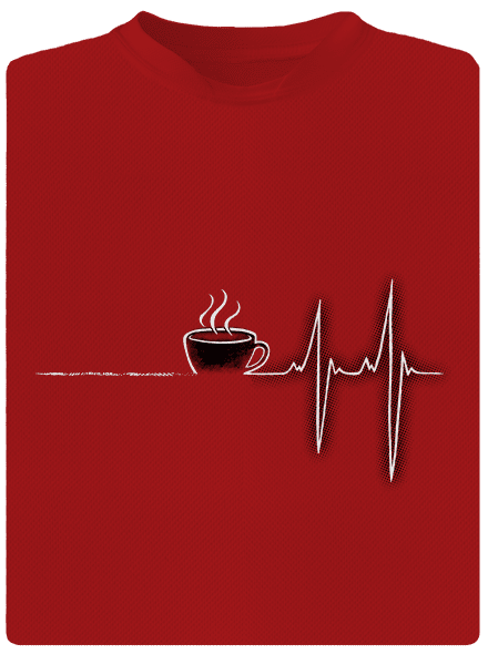 Coffee help pánske športové tričko Red Mal