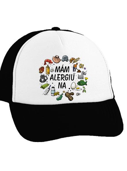 Mám alergiu na... + fix šiltovka truckerka Black cap