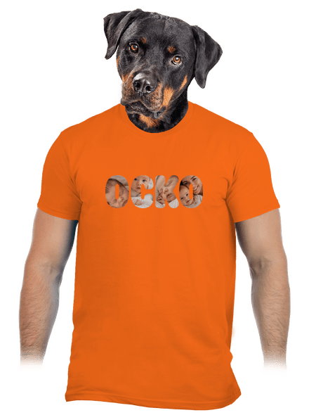 Nápis ocko z vlastných fotiek pánske tričko Orange