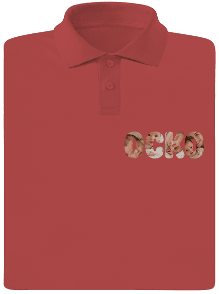 Nápis ocko z vlastných fotiek pánska polokošeľa Burgundy