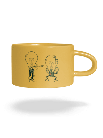 Prdlá hrnček makronka Yellow Macaron