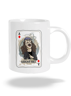 Kárové eso veľký hrnček White