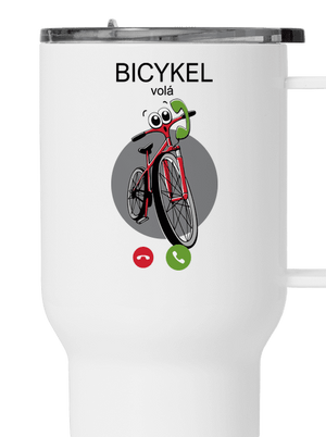 Bicykel volá termohrnček White