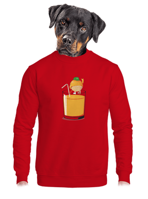 Opitý pomaranč unisex mikina bez kapucne Red