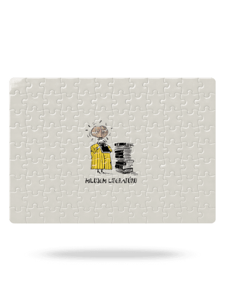 Milujem literatúru puzzle White
