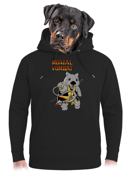 Mortal Vombat unisex mikina premium Dark Black