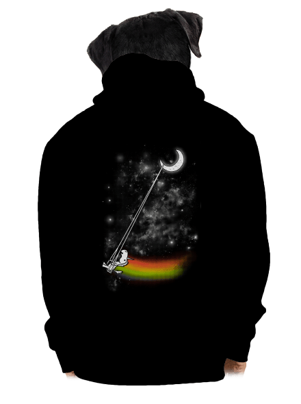 Unicorn Universe pánska mikina na zips Black