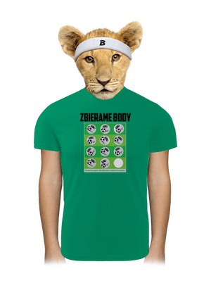 Zbierame body - futbal detské športové tričko Kelly Green Mal