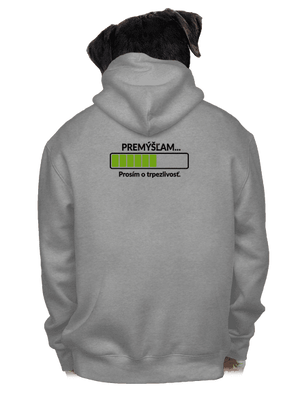 Premýšľam pánska mikina na zips Light Melange