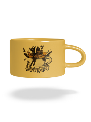 Hafo kafo hrnček makronka Yellow Macaron