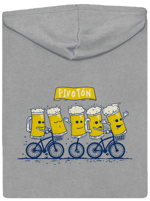 Pivotón pánska mikina na zips Light Melange