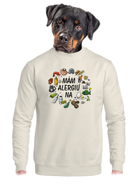 unisex mikina bez kapucne