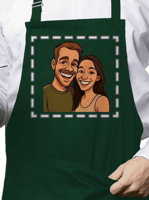 Karikatúra z vlastnej fotky zástera Bottle Green