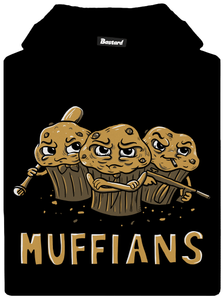 Muffians detská mikina klokanka Black