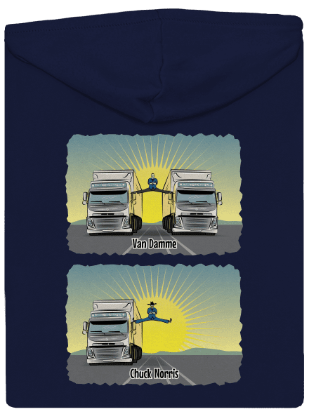 Chuck & Truck pánska mikina na zips Navy