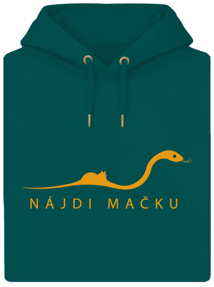 Nájdi mačku unisex mikina premium Emerald Green