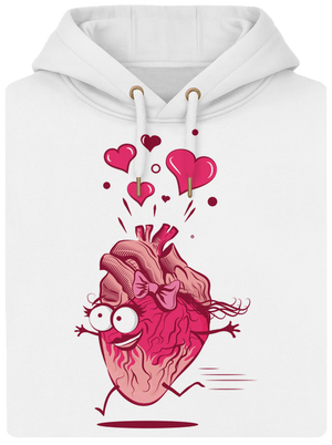 Zamilované srdiečka unisex mikina premium Snowwhite