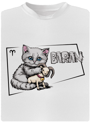 Mačací horoskop: Baran pánske športové tričko White