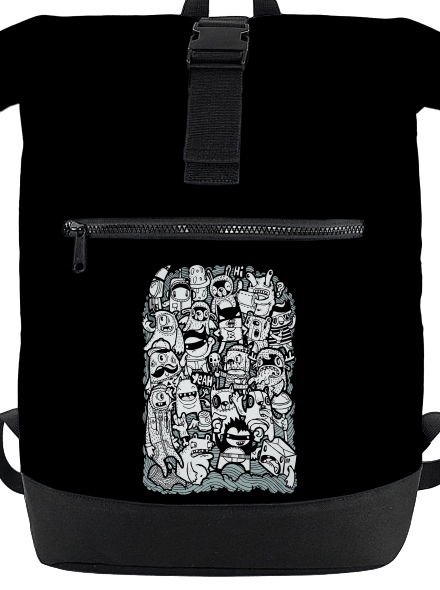 Doodle batoh Black