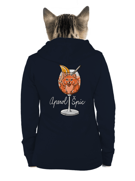 Aperol Špic dámska mikina na zips Navy Mal